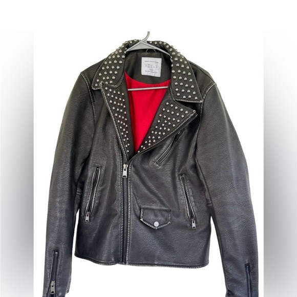 Urban outfitters tiger leather studded jacket size Small - Picture 10 of 13